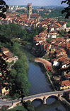 The city of Fribourg in the fall