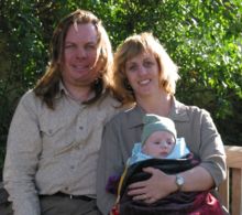 The family at Christmas time, visiting Annemarie