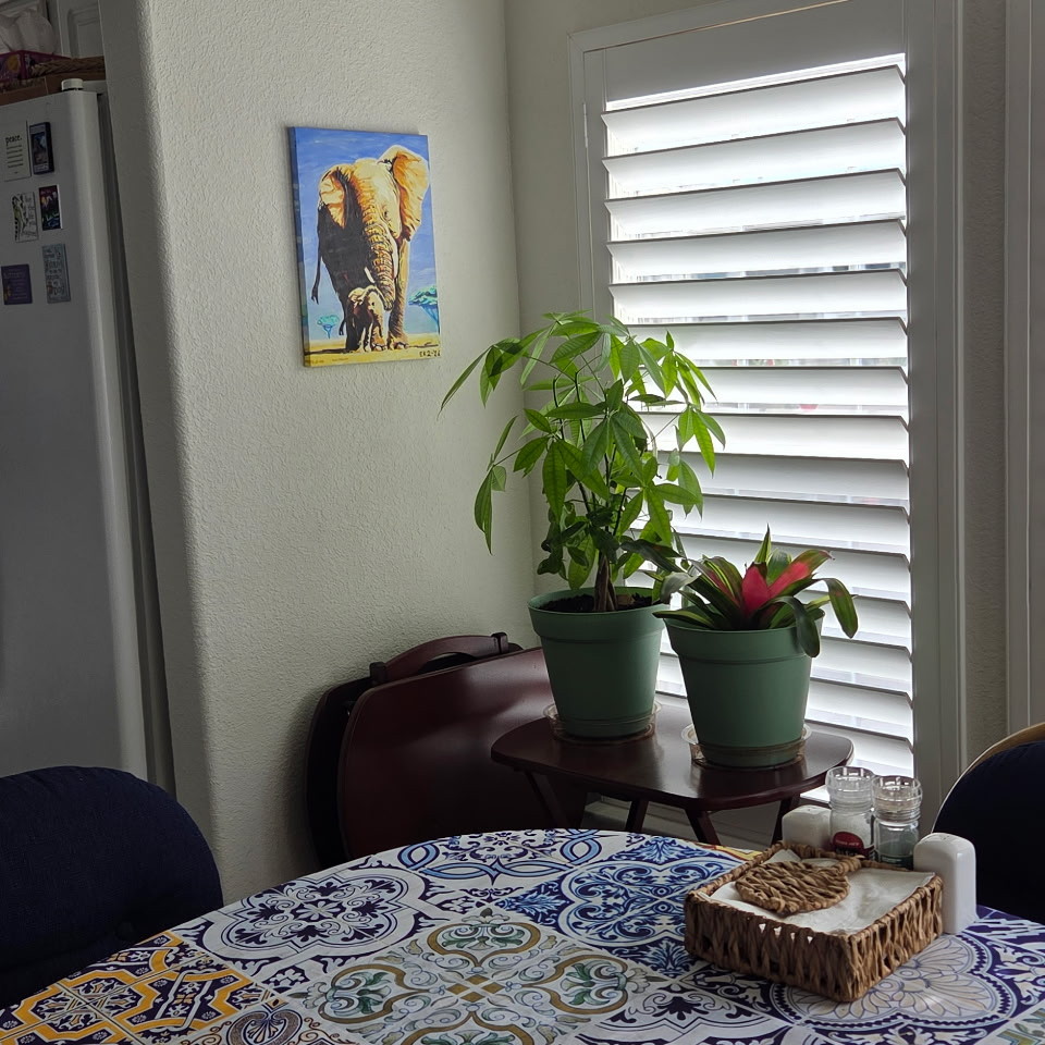 elephants painting home display