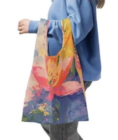 pink lotus shopping bag